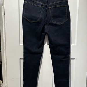 J. Crew High-Rise Skinny Jeans in Dark Blue